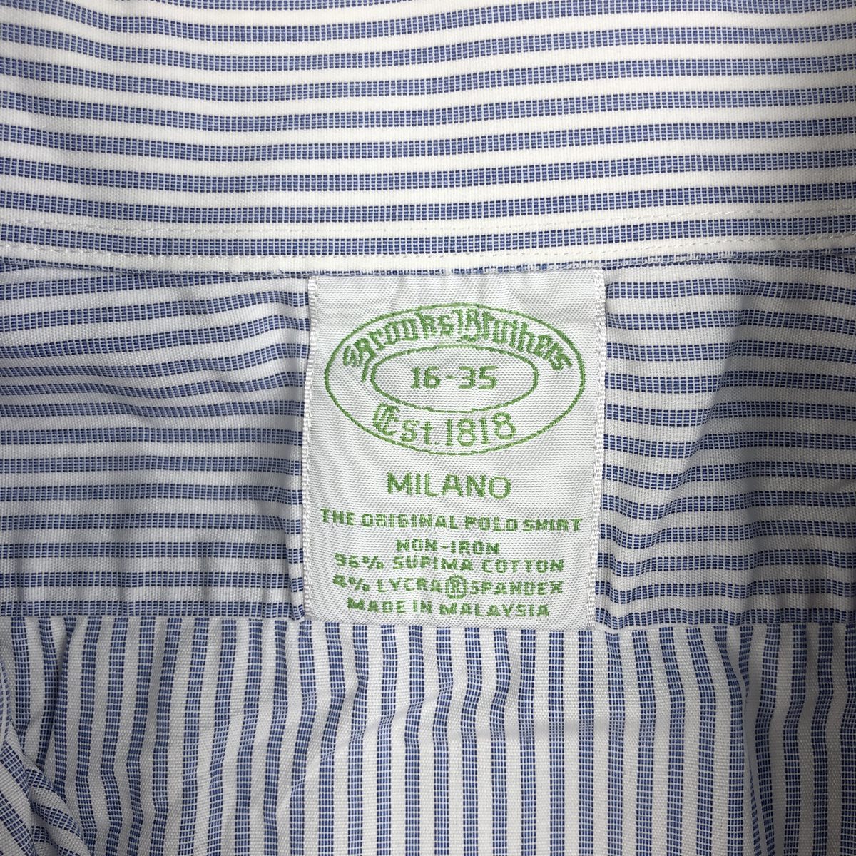 古着 ブルックスブラザーズ Brooks Brothers Est.1818 MILANO 長袖 ボタンダウンストライプシャツ メンズL相当 /eaa662858 【中古】 【260817】