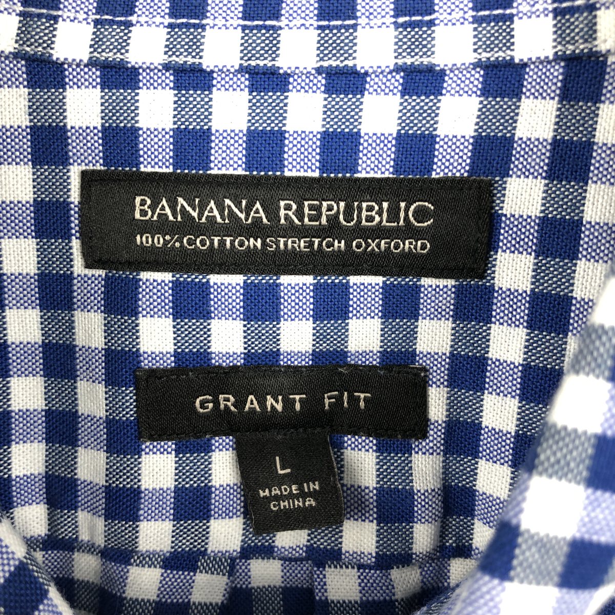 BANANA REPUBLIC/バナナリパブリック GRANT FIT 長袖 ボタンダウンチェックシャツ