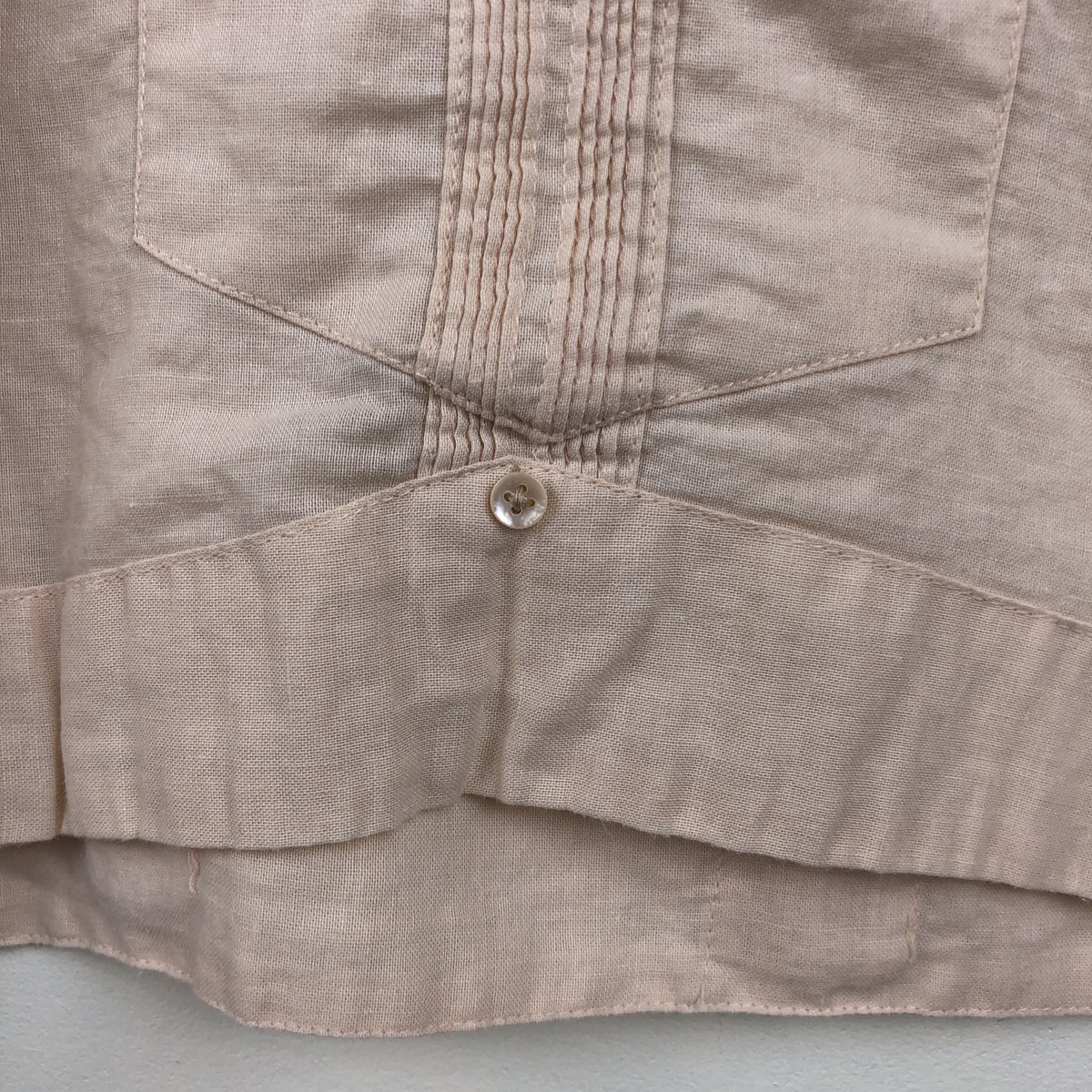 Oleg Cassini 長袖 メキシカンシャツ キューバシャツ