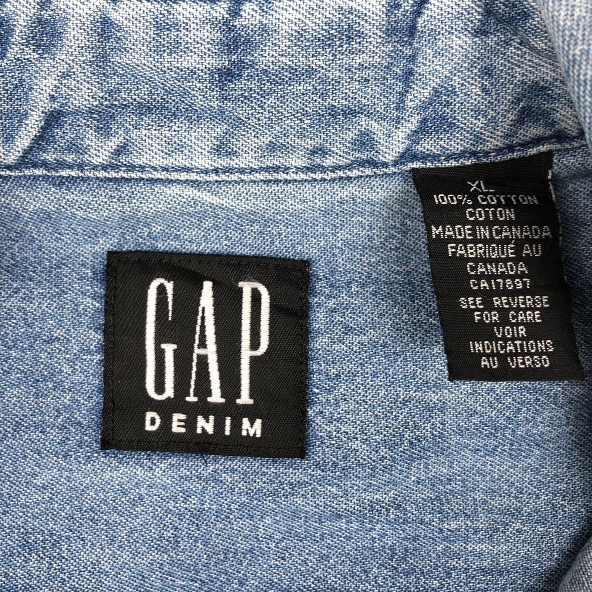 GAP/ギャップ DENIM オールドギャップ 長袖 ボタンダウンデニムシャツ