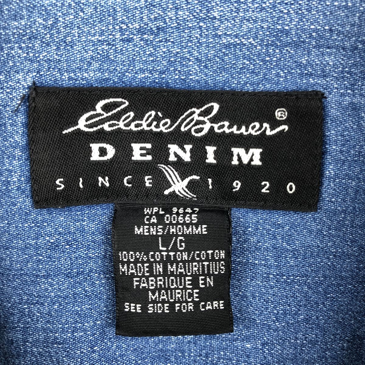 Eddie Bauer/エディーバウアー DENIM 長袖 ボタンダウンデニムシャツ