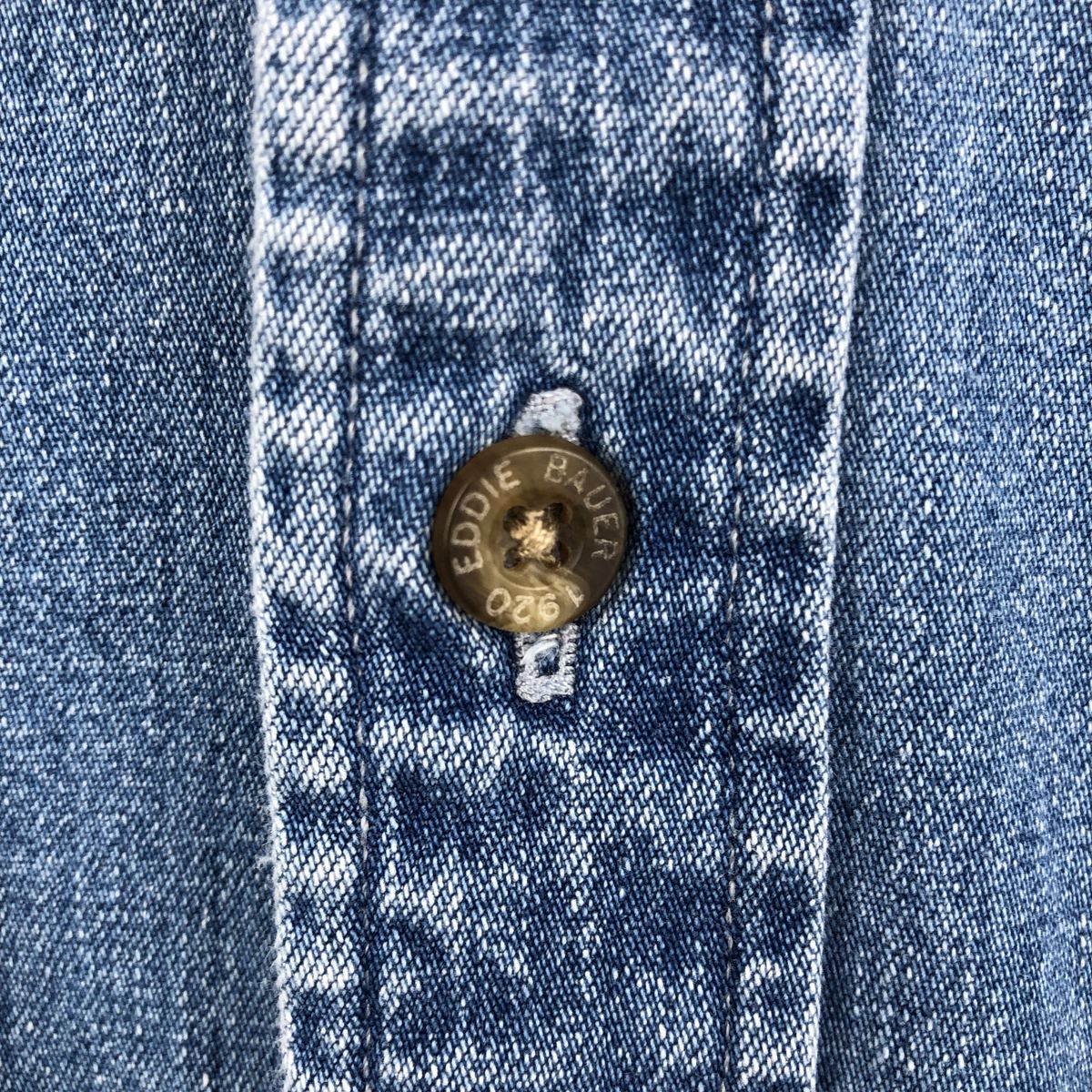 古着 90～00年代 エディーバウアー Eddie Bauer DENIM 長袖 ボタンダウンデニムシャツ メンズL相当 ヴィンテージ /eaa663285 【中古】 【260821】