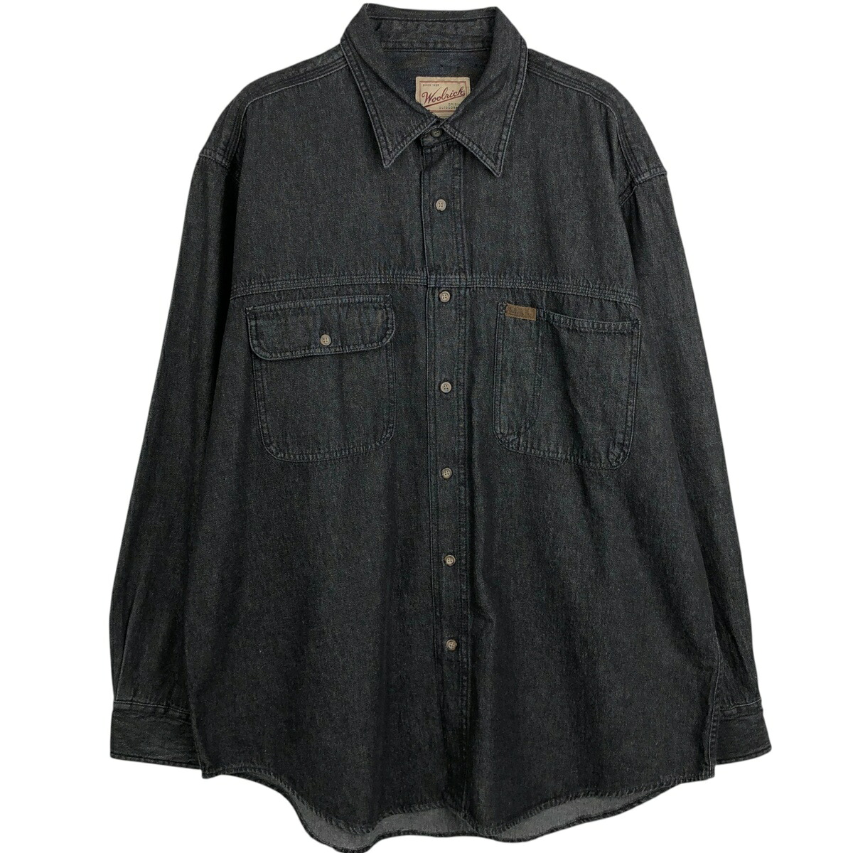 WOOLRICH/ウールリッチ 長袖 ブラックデニムシャツ