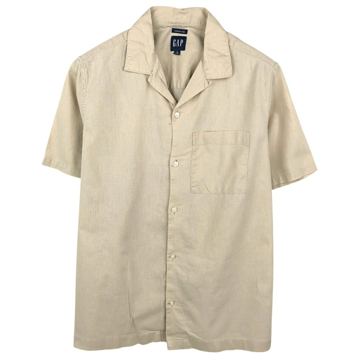 GAP/ギャップ オールドギャップ 半袖 オープンカラー リネンシャツ