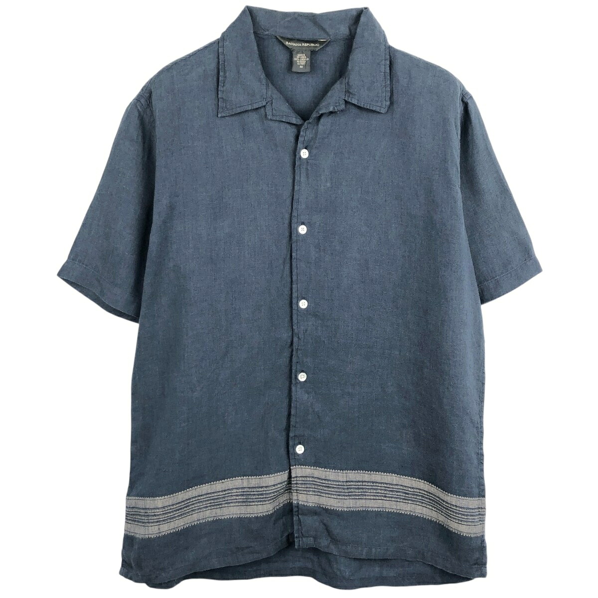 BANANA REPUBLIC/バナナリパブリック 半袖 オープンカラー リネンシャツ