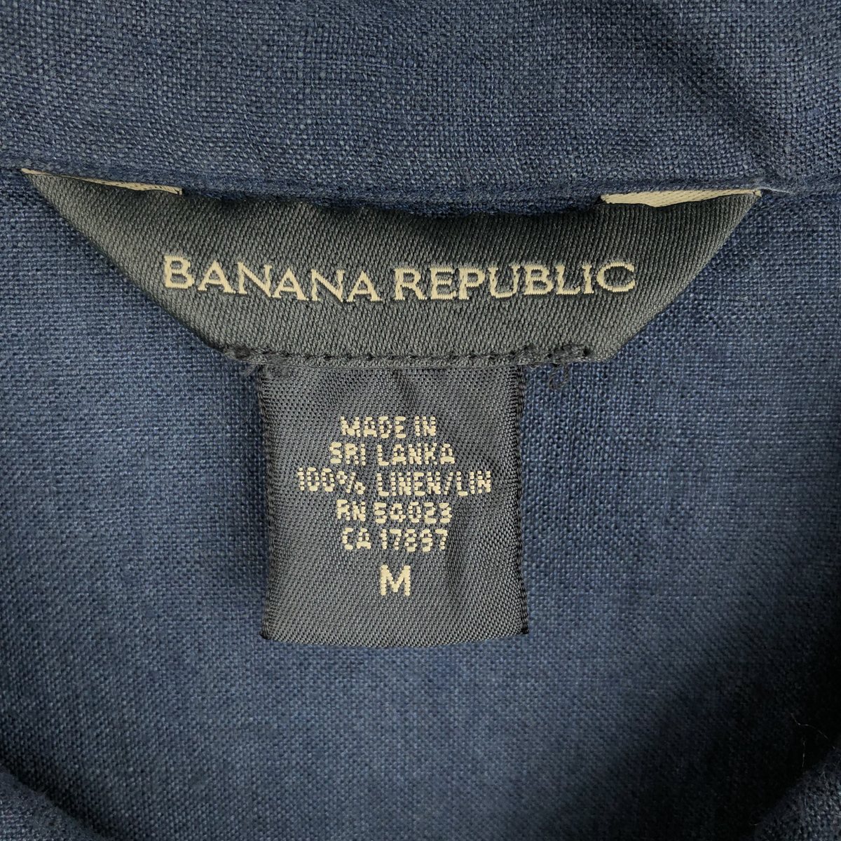 BANANA REPUBLIC/バナナリパブリック 半袖 オープンカラー リネンシャツ