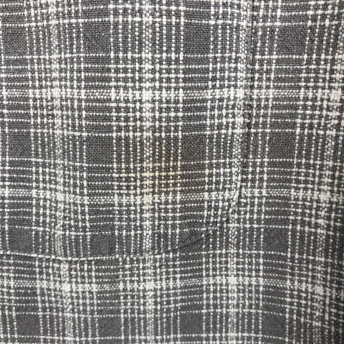 古着 ドッカーズ DOCKERS チェック柄 半袖 オープンカラー コットン×リネンシャツ ボックスシャツ メンズL相当 /eaa663878 【中古】 【260807】