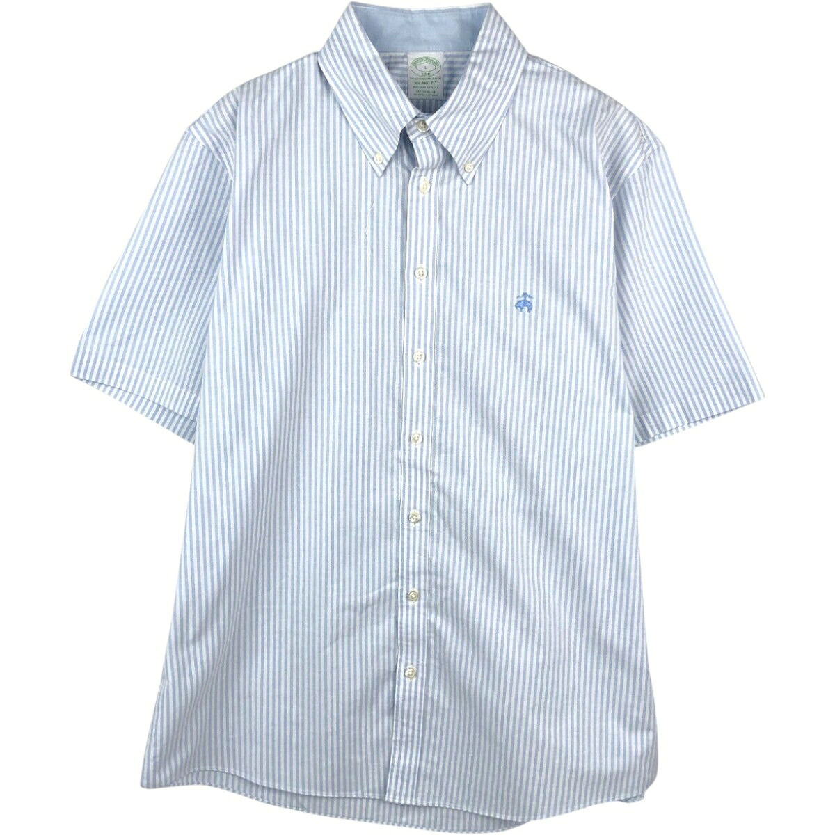 Brooks Brothers/ブルックスブラザーズ 1818 MILANO FIT 半袖 ボタンダウン ストライプシャツ