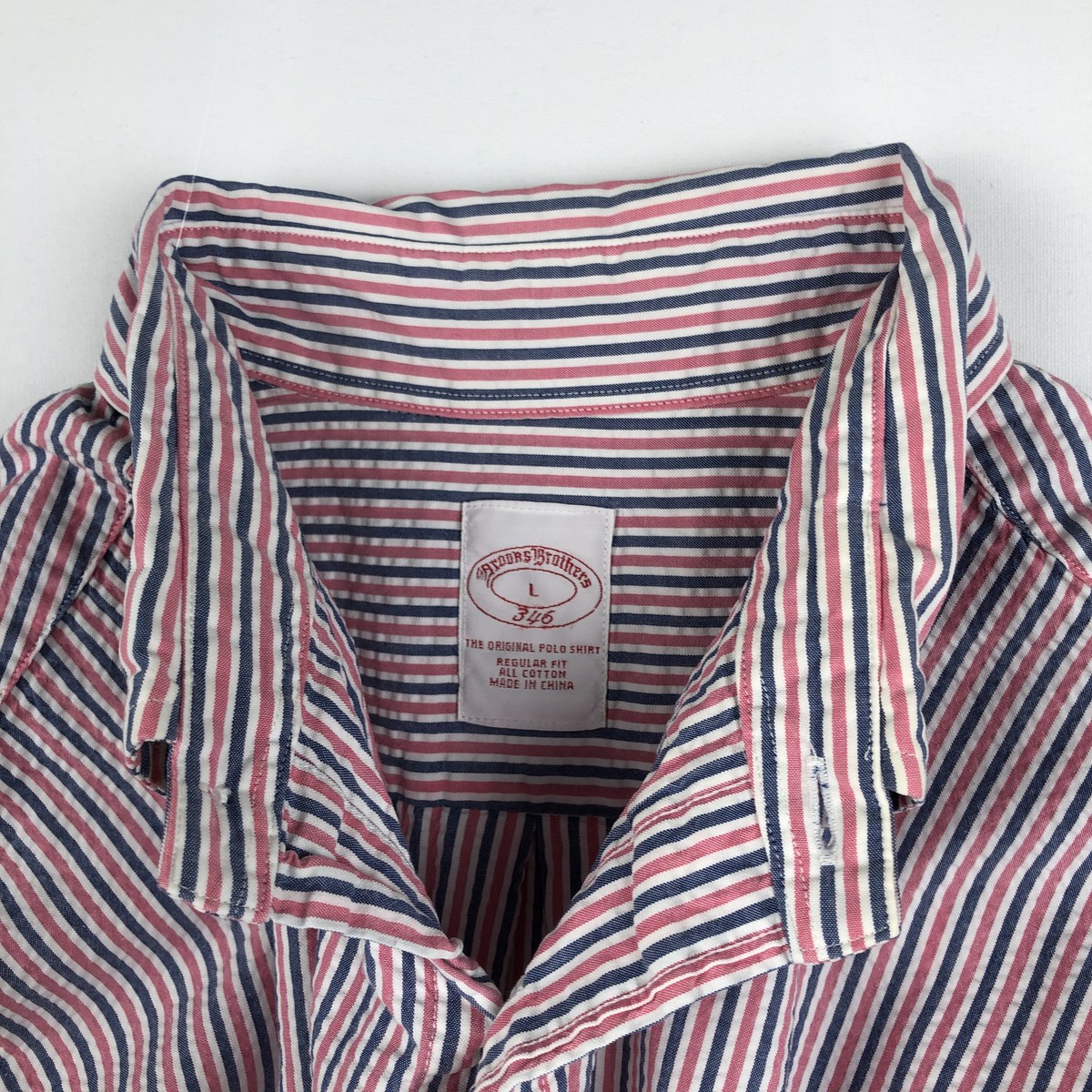 Brooks Brothers/ブルックスブラザーズ 346 半袖 ボタンダウン ストライプシャツ