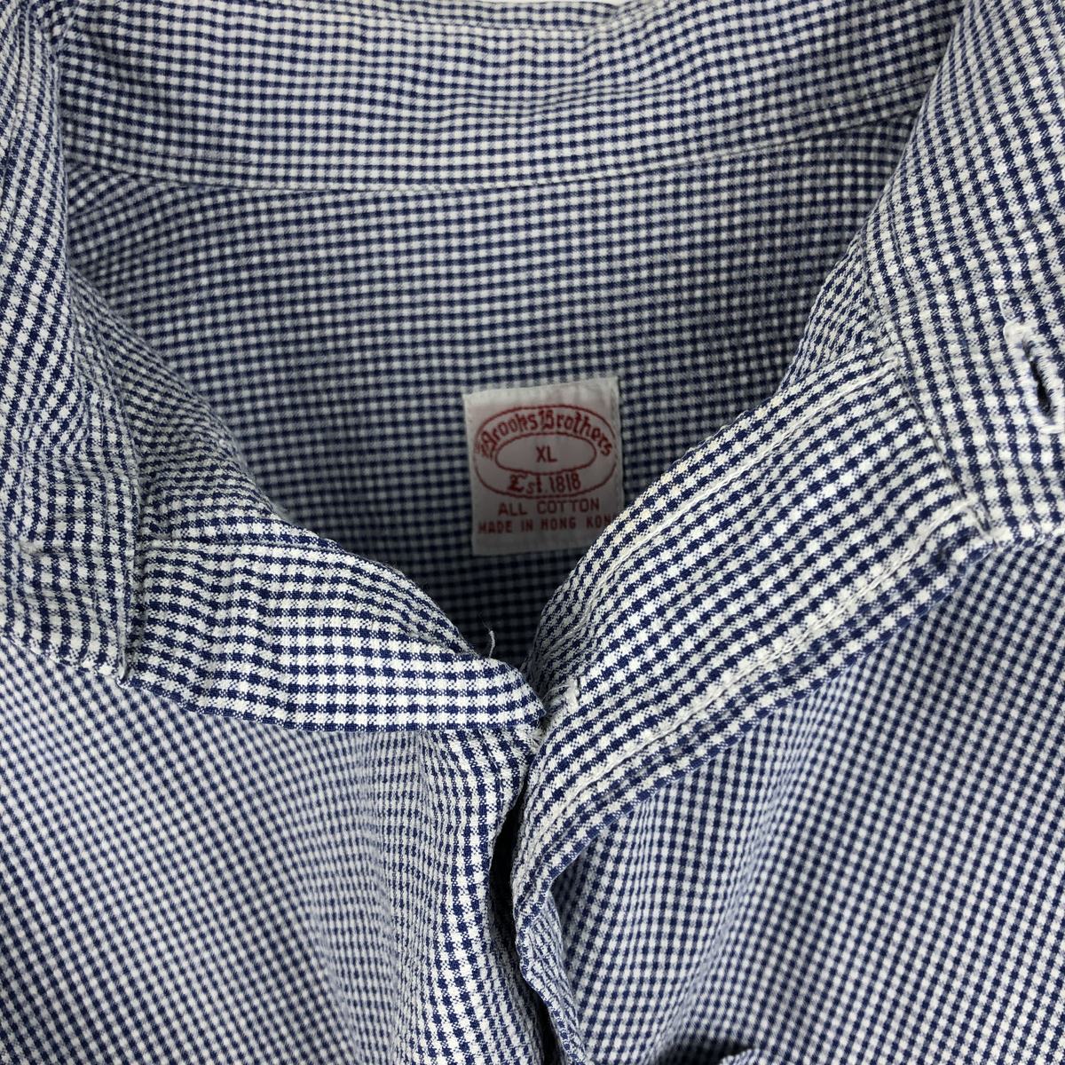 Brooks Brothers/ブルックスブラザーズ Est.1818 半袖 ボタンダウン チェックシャツ