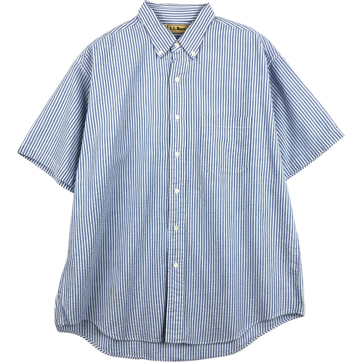 L.L.Bean/エルエルビーン 半袖 ボタンダウン ストライプシャツ