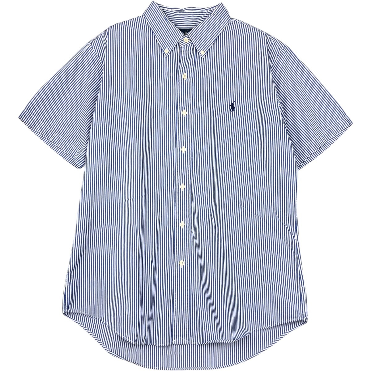 Ralph Lauren/ラルフローレン CUSTOM FIT 半袖 ボタンダウン ストライプシャツ