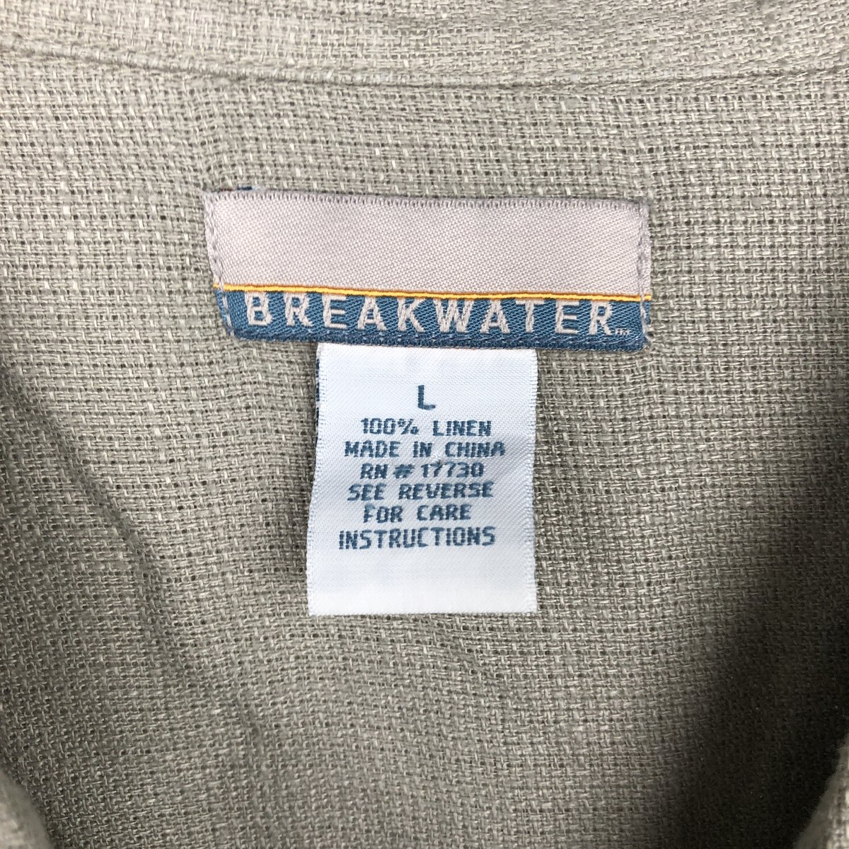 BREAKWATER 半袖 オープンカラー リネンシャツ