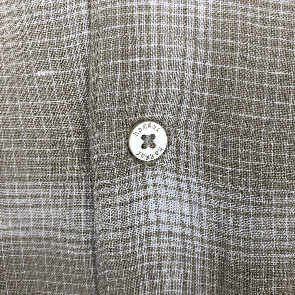 Haggar/ハガー 半袖 オープンカラー リネンシャツ