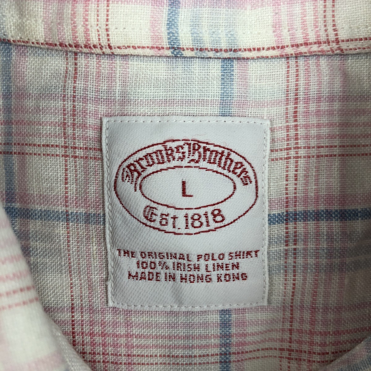 Brooks Brothers/ブルックスブラザーズ Est.1818 半袖 リネン ボタンダウンシャツ