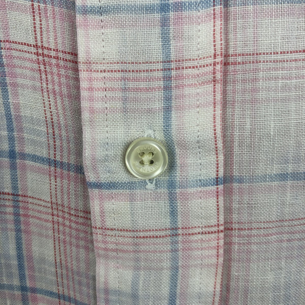 Brooks Brothers/ブルックスブラザーズ Est.1818 半袖 リネン ボタンダウンシャツ