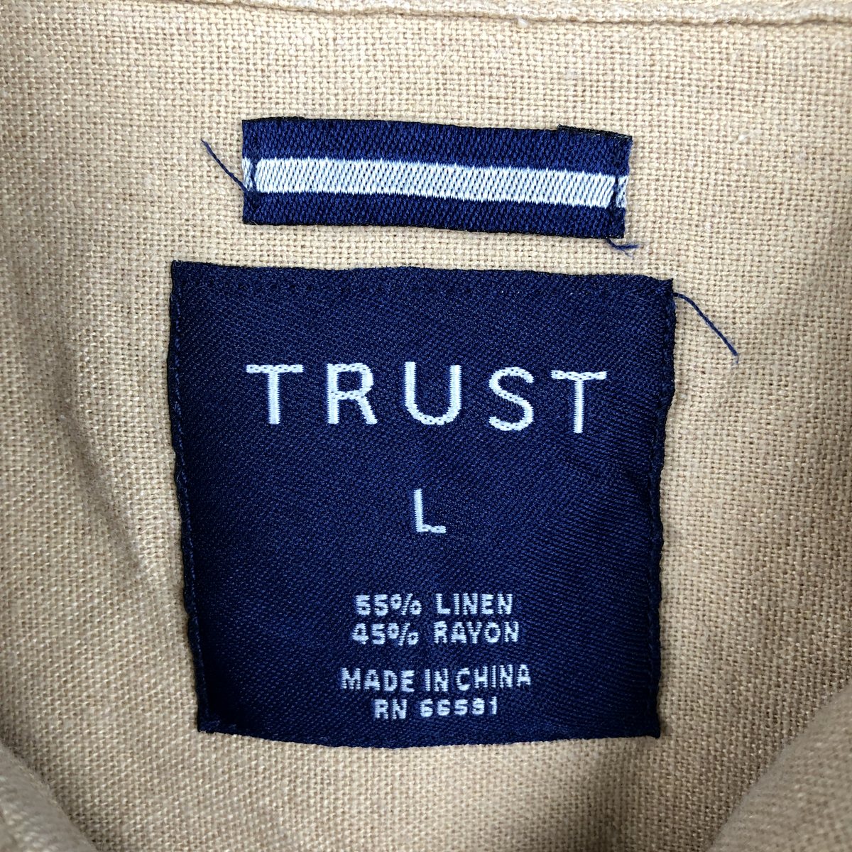 TRUST 半袖 オープンカラー リネンシャツ