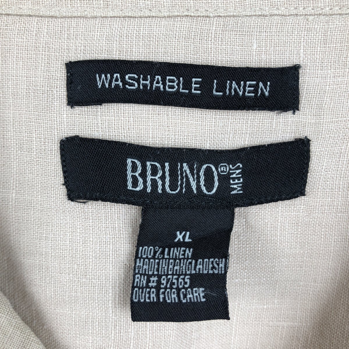 BRUNO 半袖 オープンカラー リネンシャツ