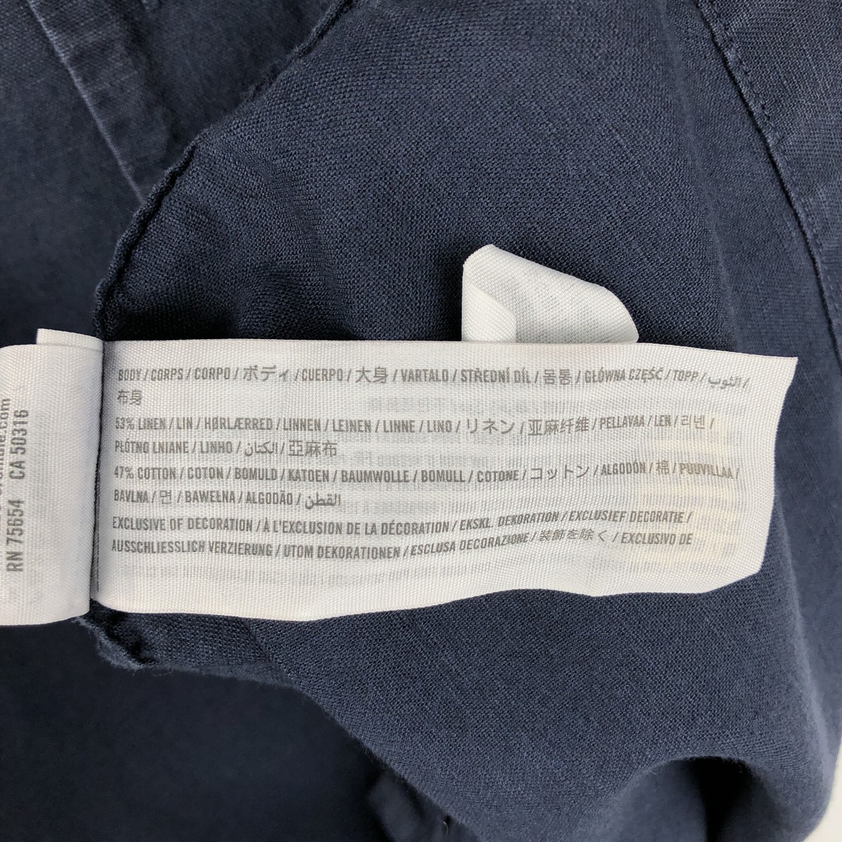 Abercrombie&Fitch/アバクロンビーアンドフィッチ LINEN BLEND 半袖 オープンカラー リネンシャツ