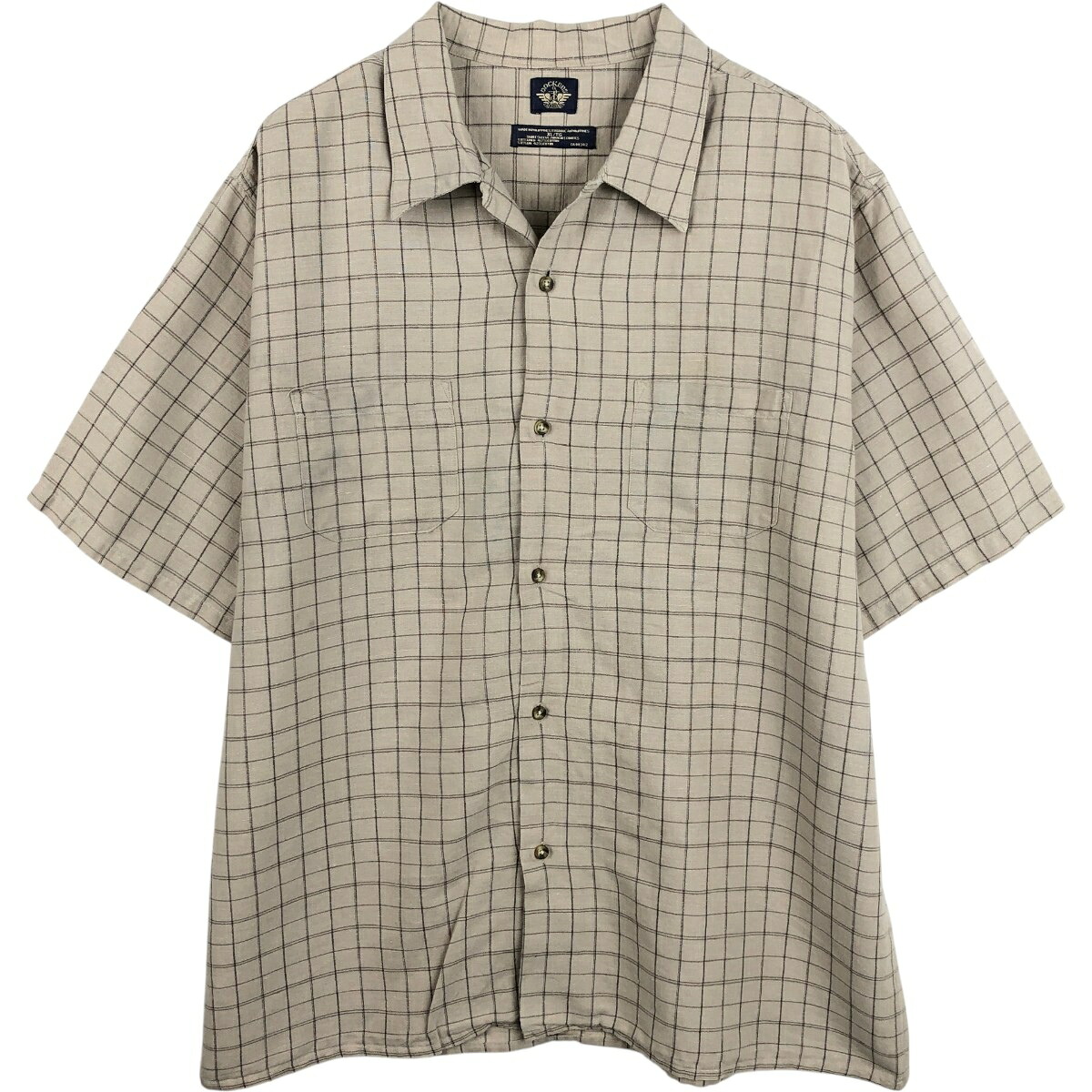 DOCKERS/ドッカーズ 半袖 オープンカラー リネンシャツ