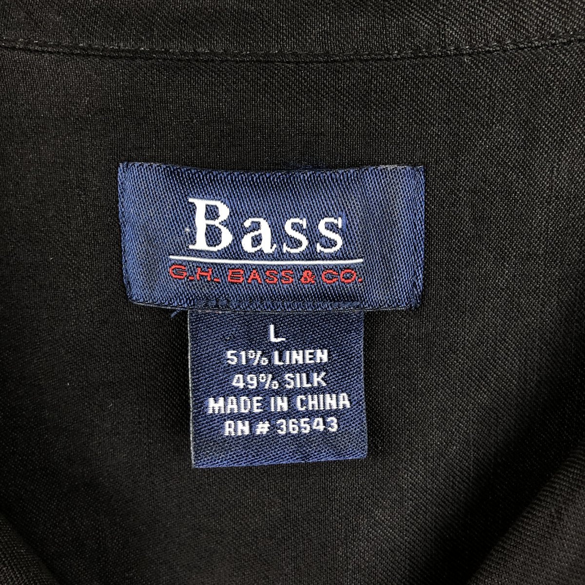 Bass 半袖 オープンカラー リネンシャツ