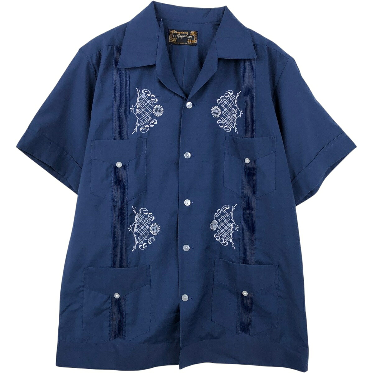 Guayaberas 半袖 オープンカラー メキシカンシャツ キューバシャツ