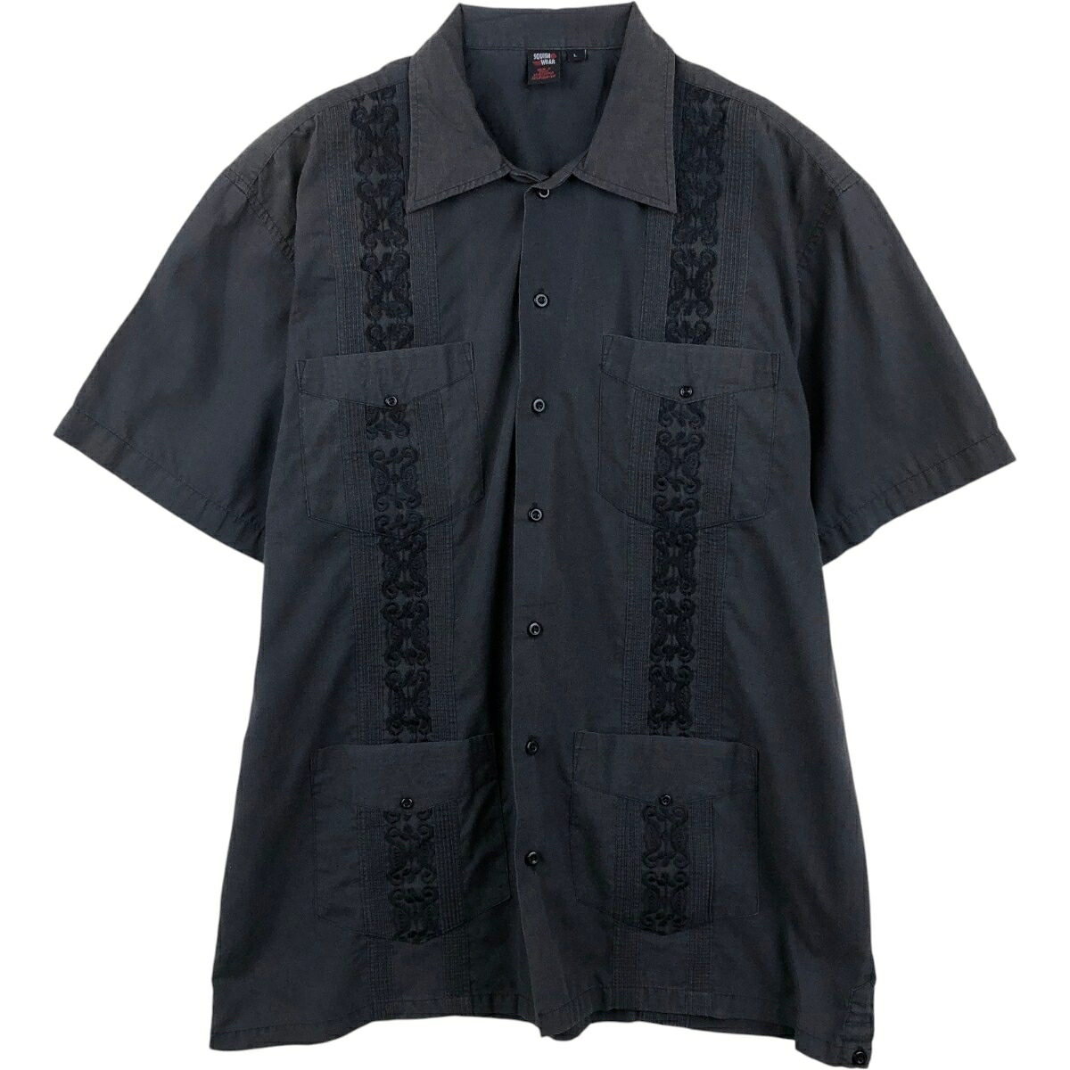 SQUISH WEAR 半袖 メキシカンシャツ キューバシャツ
