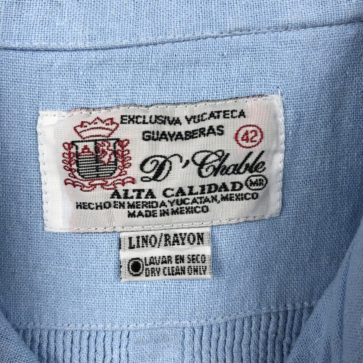 GUAYABERAS D'chable 半袖 オープンカラー メキシカンシャツ キューバシャツ