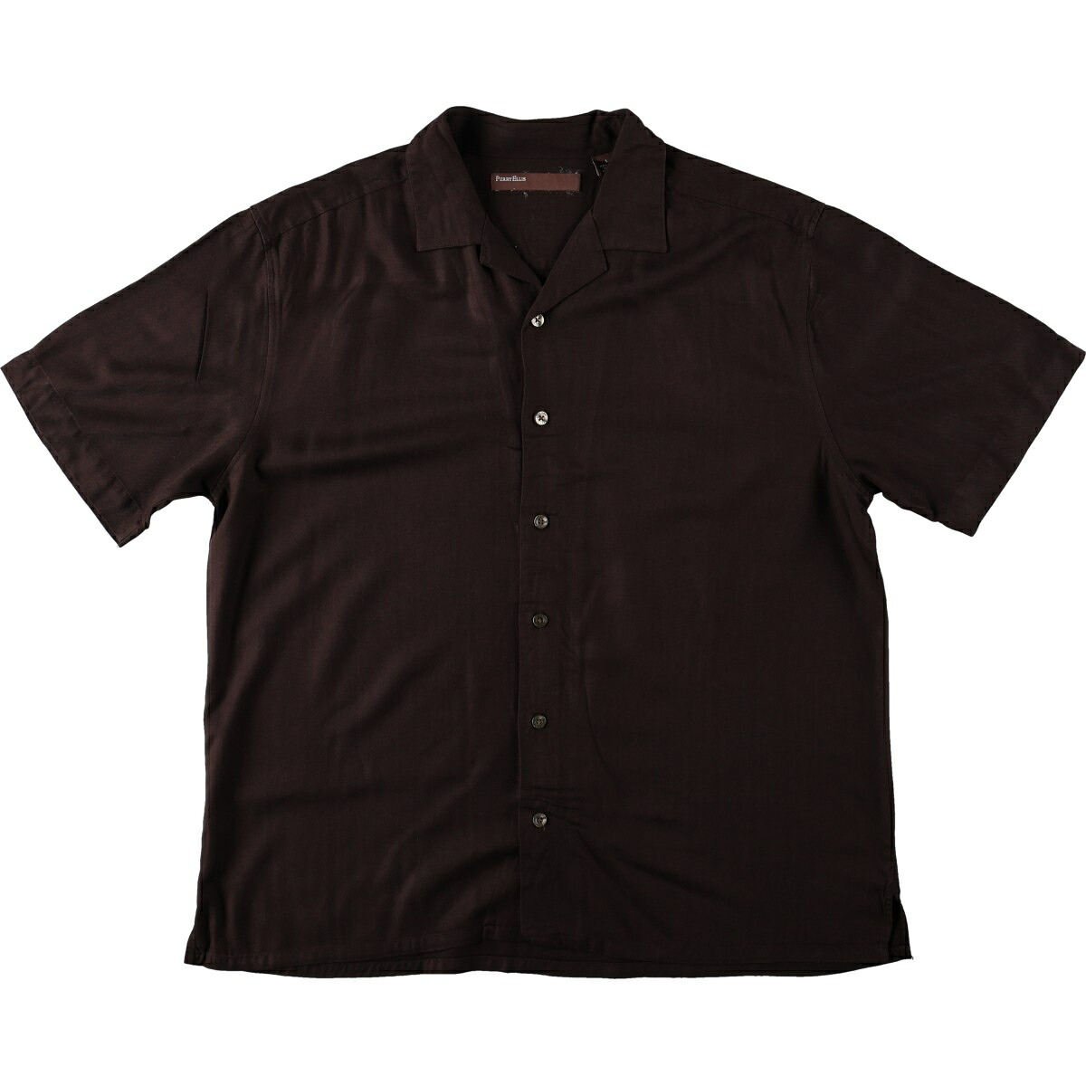 PERRY ELLIS/ペリーエリス 半袖 オープンカラー レーヨンシャツ