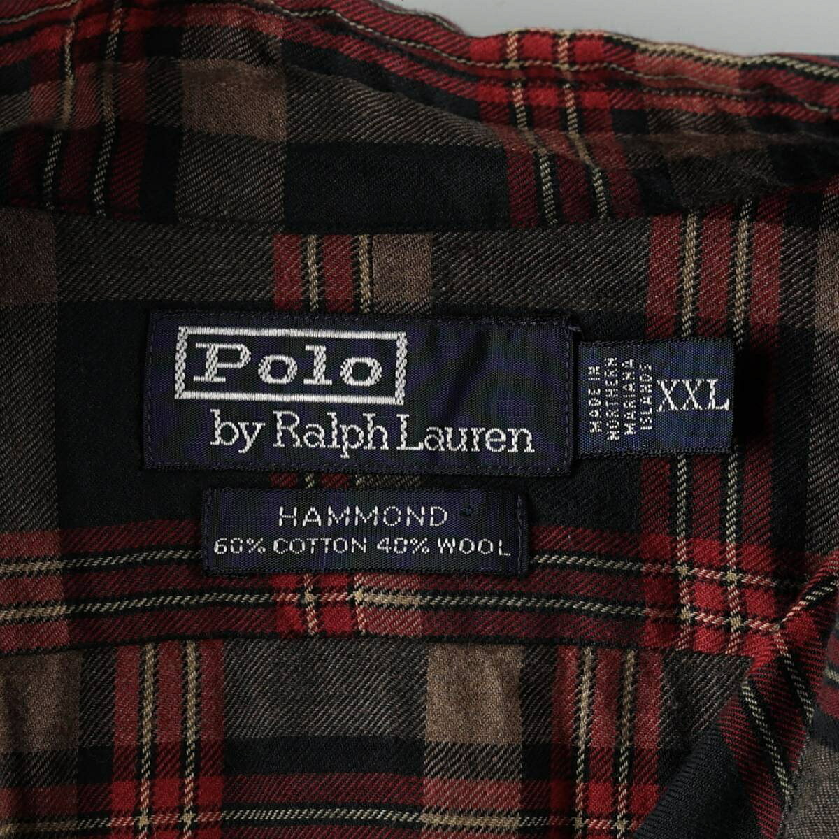Ralph Lauren/ラルフローレン POLO by Ralph Lauren HAMMOND 長袖 コットンチェックシャツ