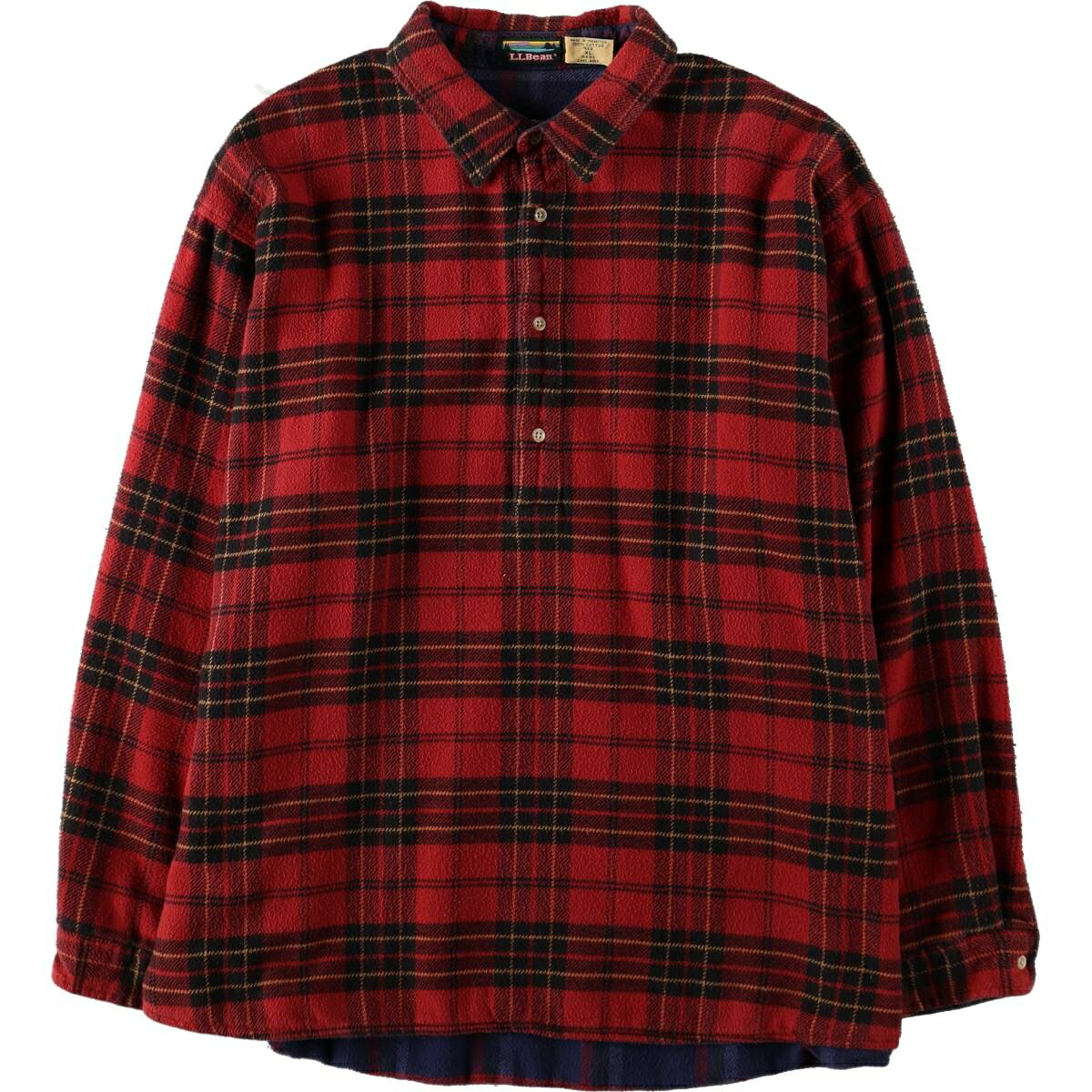 L.L.Bean/エルエルビーン 山ロゴ カタディンロゴ 長袖 ヘビーネルチェックシャツ