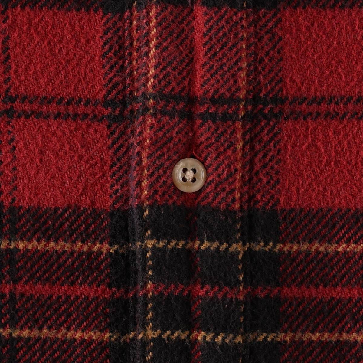 L.L.Bean/エルエルビーン 山ロゴ カタディンロゴ 長袖 ヘビーネルチェックシャツ