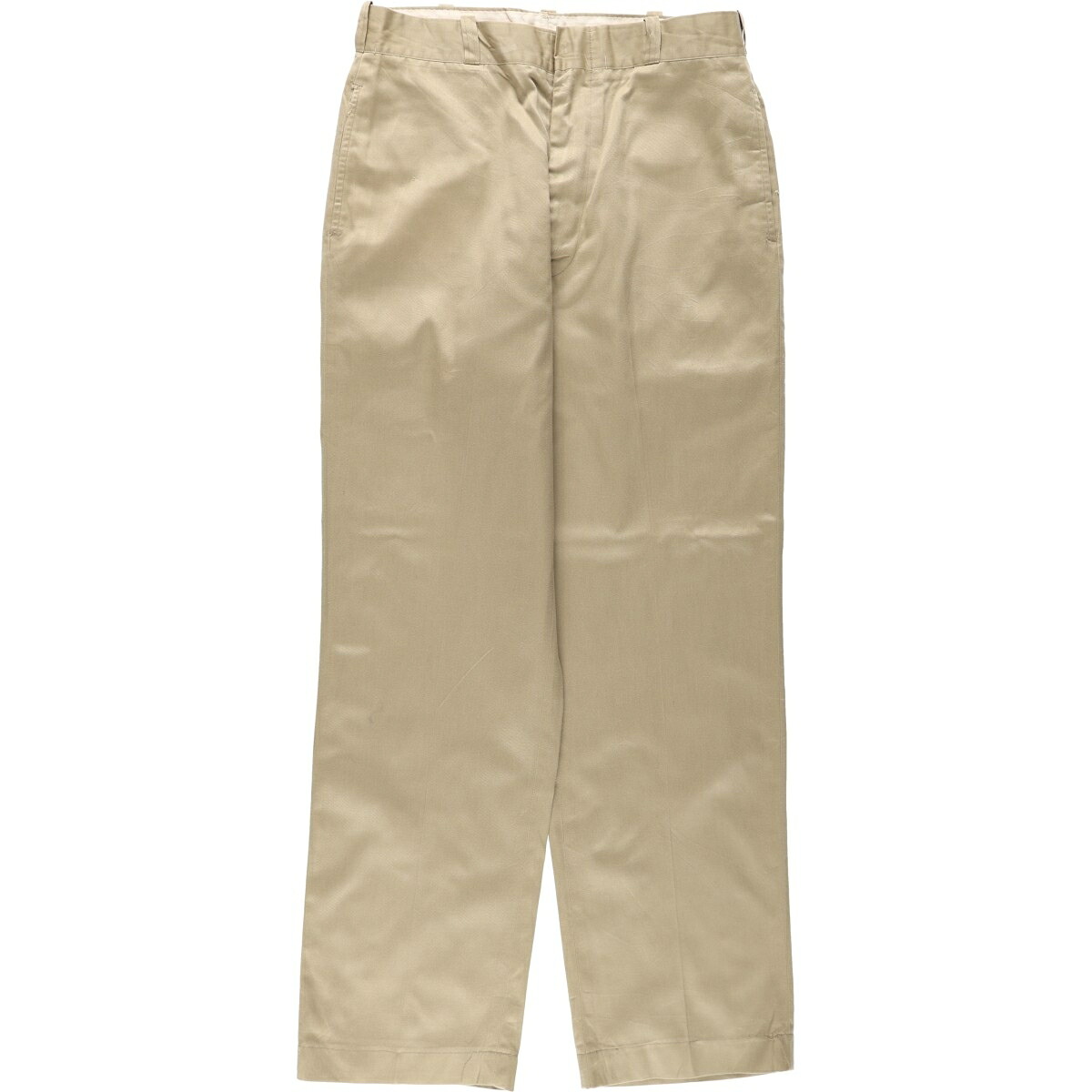 TROUSERS MAN'S COTTON/POLYESTER UNIFORM TWILL KHAKI ARMY SHADE 1 ミリタリー ドレスパンツ スラックスパンツ