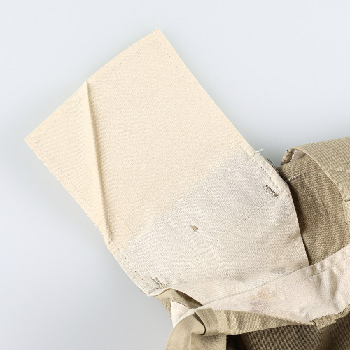 TROUSERS MAN'S COTTON/POLYESTER UNIFORM TWILL KHAKI ARMY SHADE 1 ミリタリー ドレスパンツ スラックスパンツ