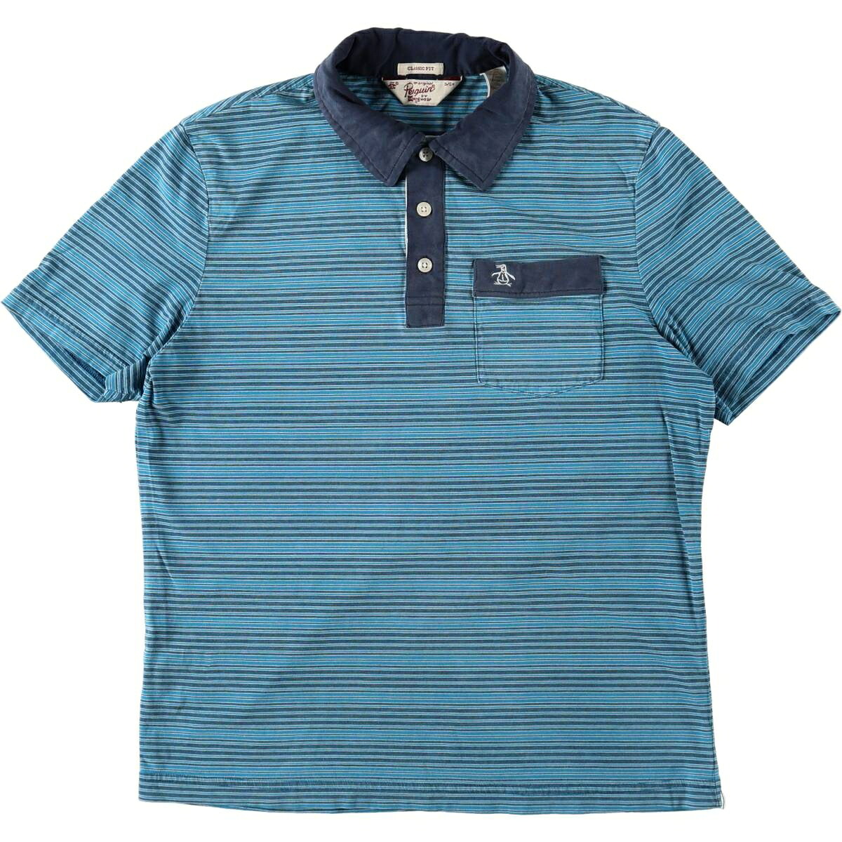 Munsingwear  Penguin CLASSIC FIT 半袖 ボーダー ポロシャツ