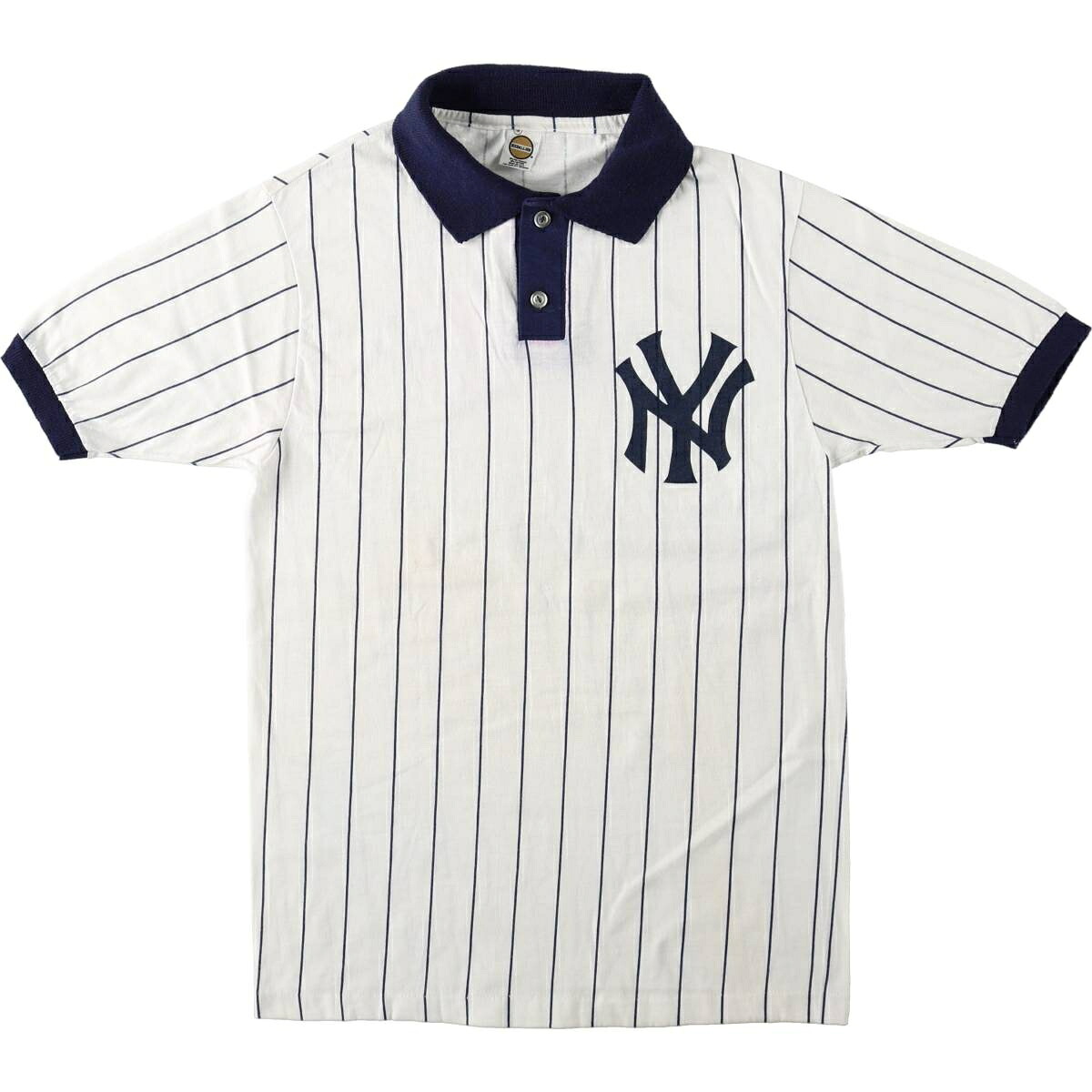 MEDALLION MLB NEW YORK YANKEES ニューヨークヤンキース 半袖 ストライプ ポロシャツ