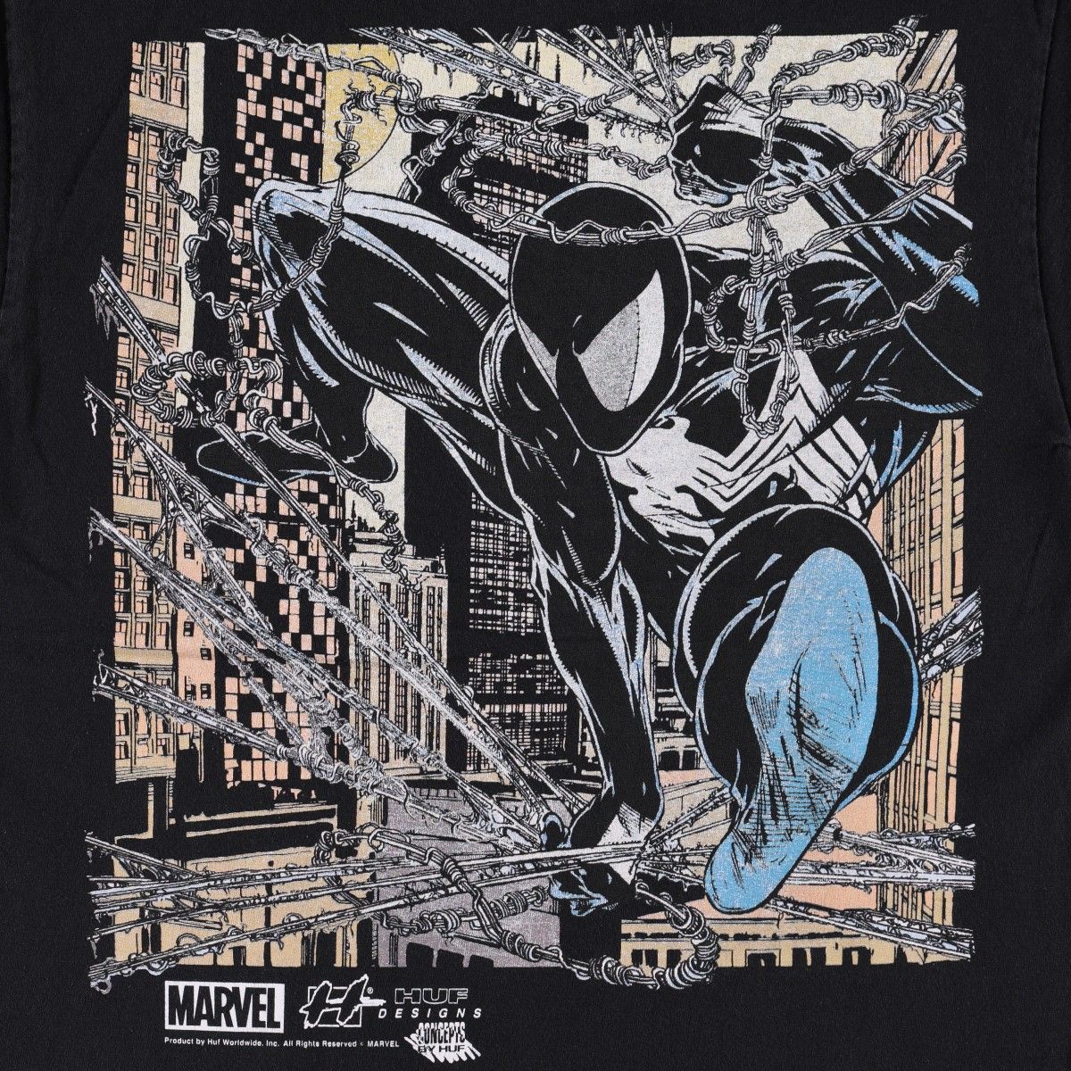 MARVEL/マーベル HUF SPIDER MAN スパイダーマン キャラクタープリントTシャツ