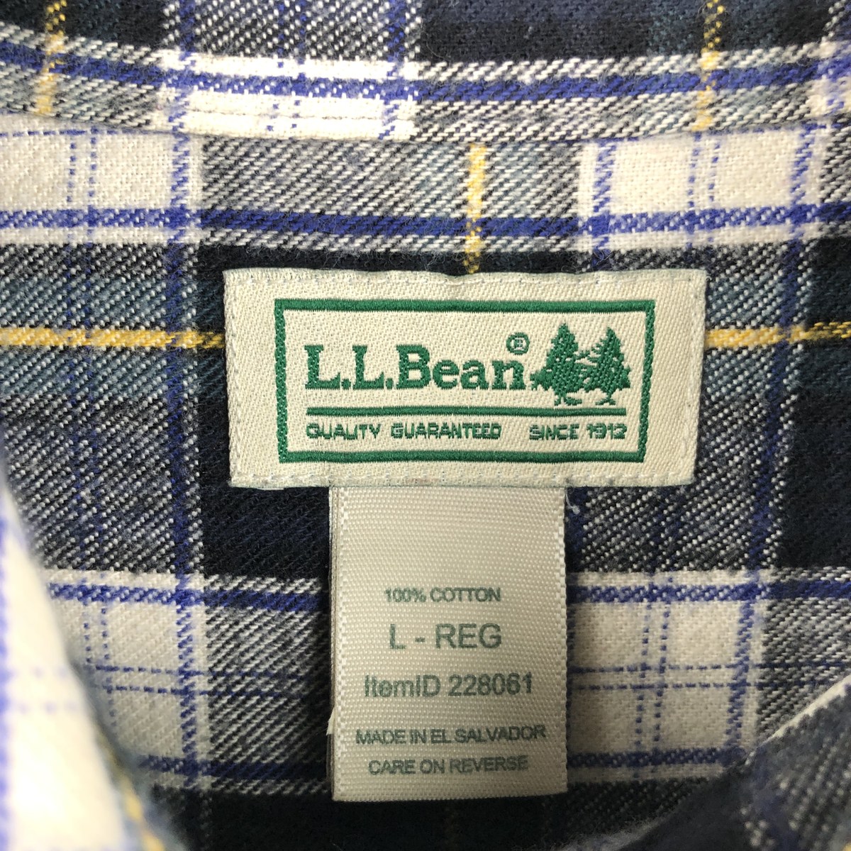 L.L.Bean/エルエルビーン 長袖 ボタンダウン フランネルチェックシャツ