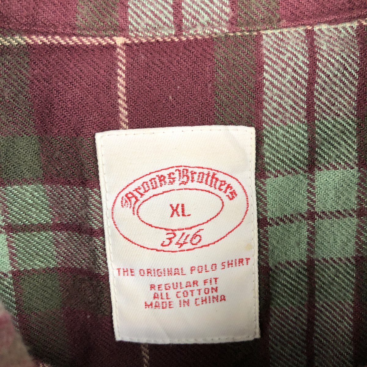Brooks Brothers/ブルックスブラザーズ 346 長袖 ボタンダウン ライトネルチェックシャツ