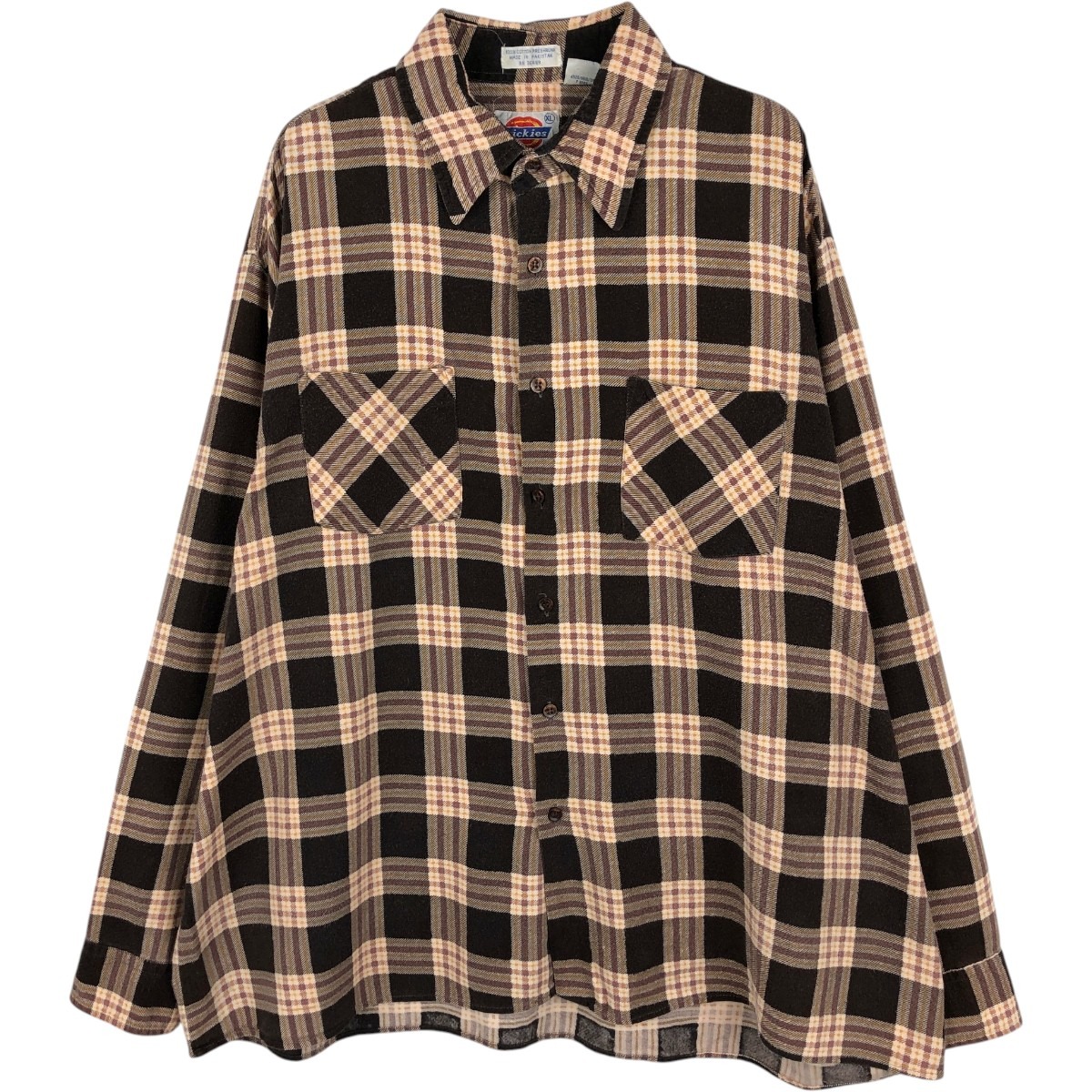 Dickies/ディッキーズ 長袖 プリントネルチェックシャツ