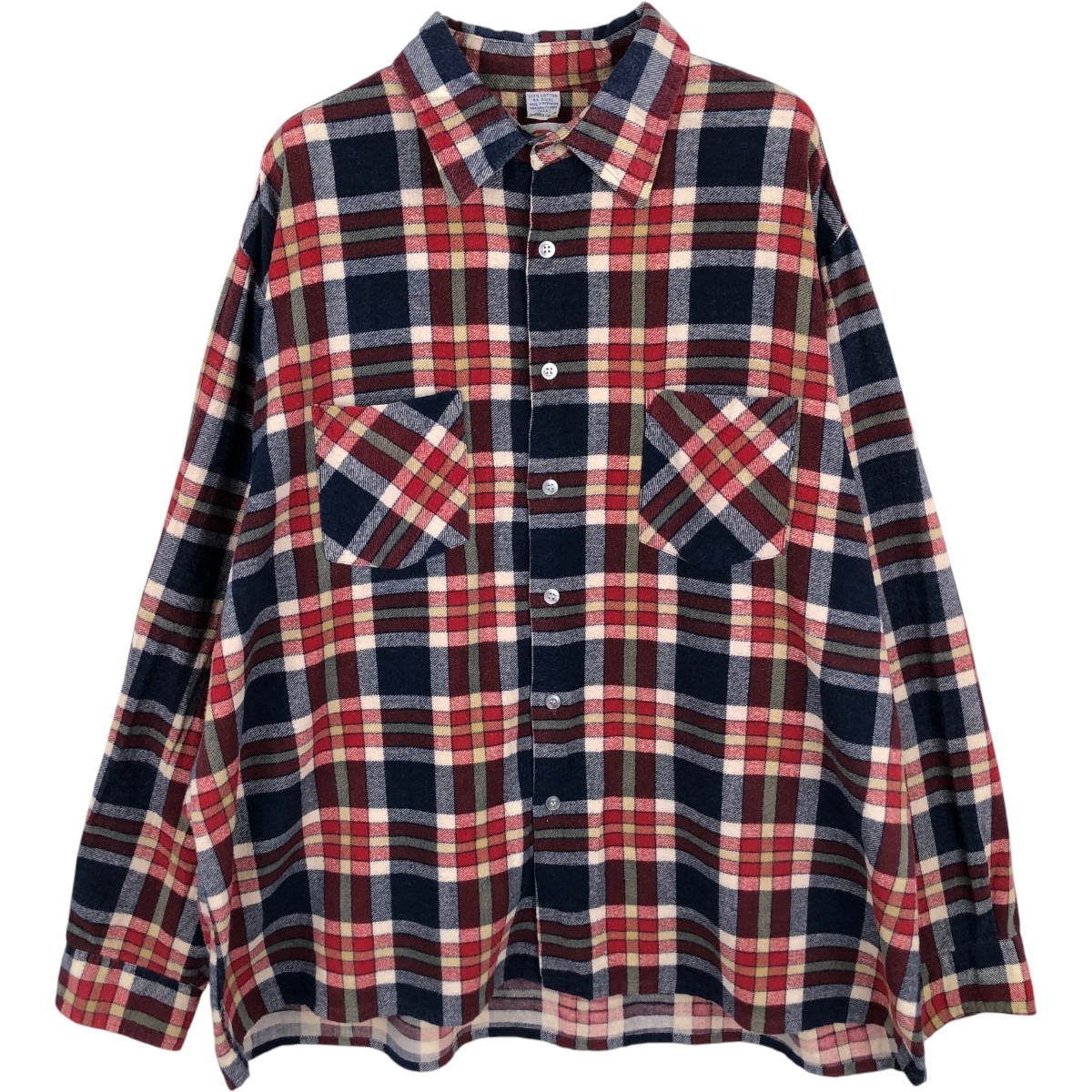 Dickies/ディッキーズ 長袖 プリントネルチェックシャツ