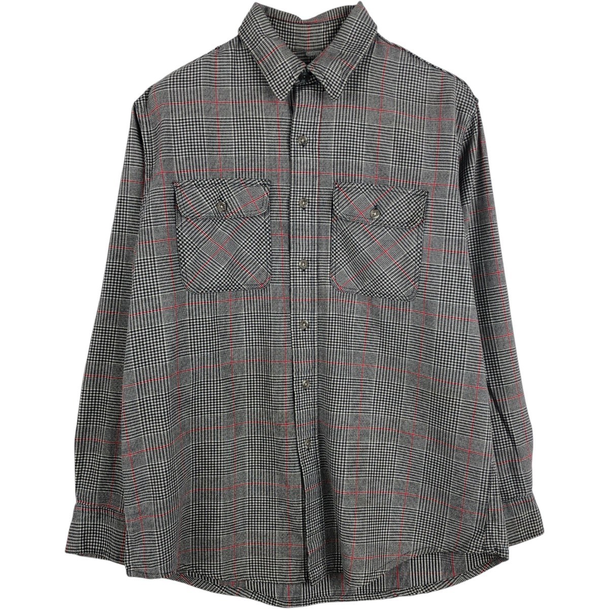 Eddie Bauer/エディーバウアー 黒タグ 長袖 フランネルチェックシャツ