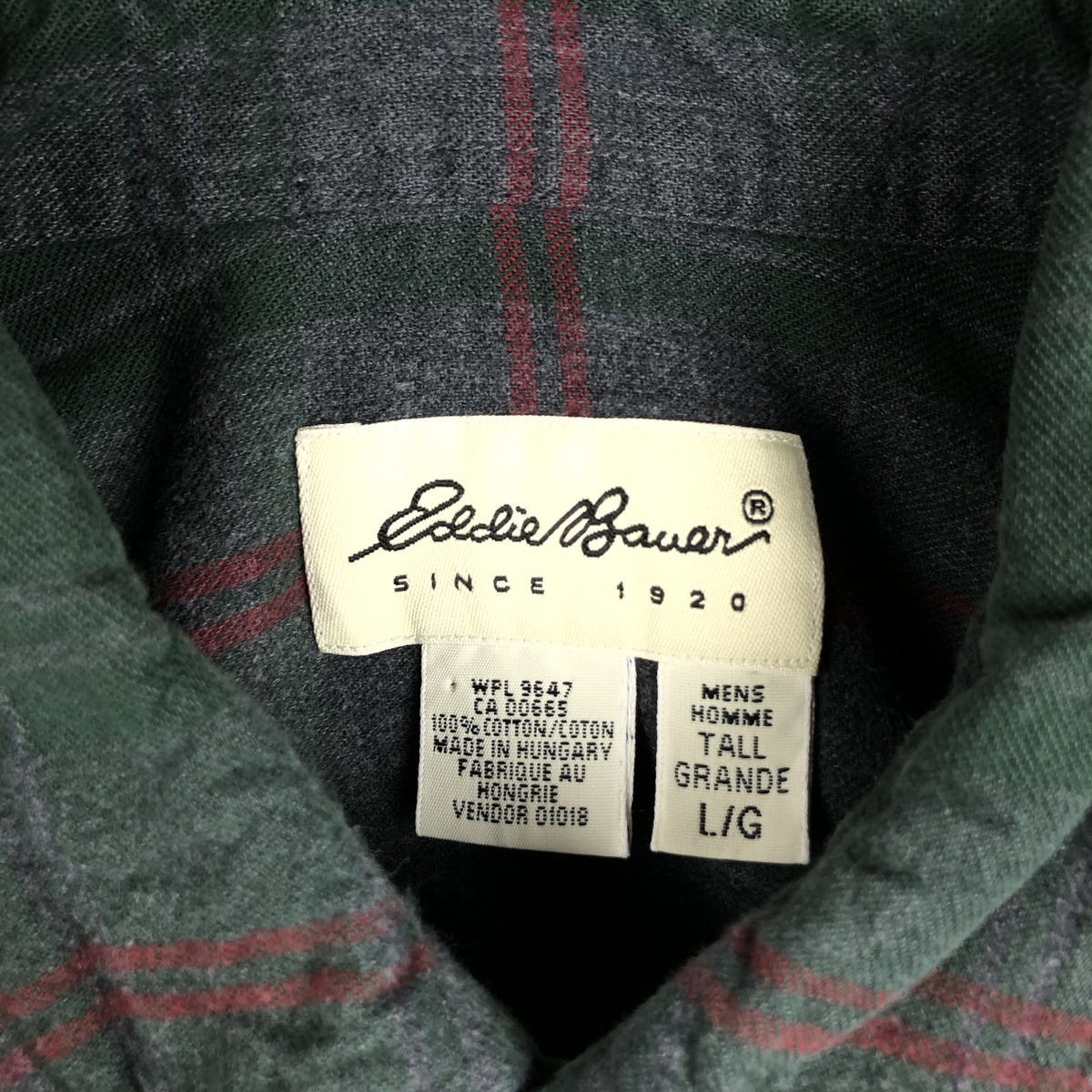 Eddie Bauer/エディーバウアー 長袖 ボタンダウン ライトネルチェックシャツ