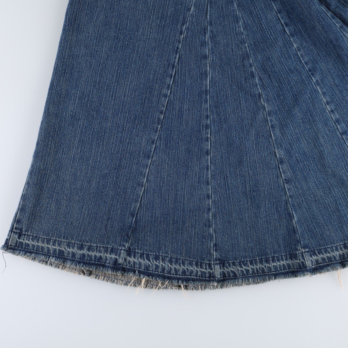 Industrial Cotton デニム ロング フレアスカート