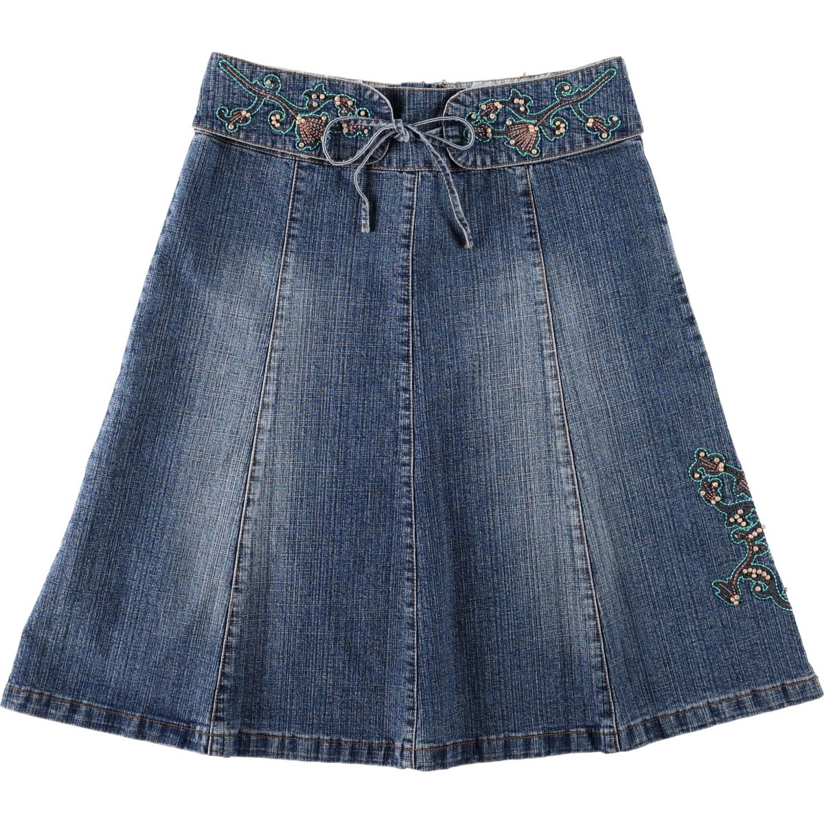 Outfit デニム ハーフ丈 Aラインスカート