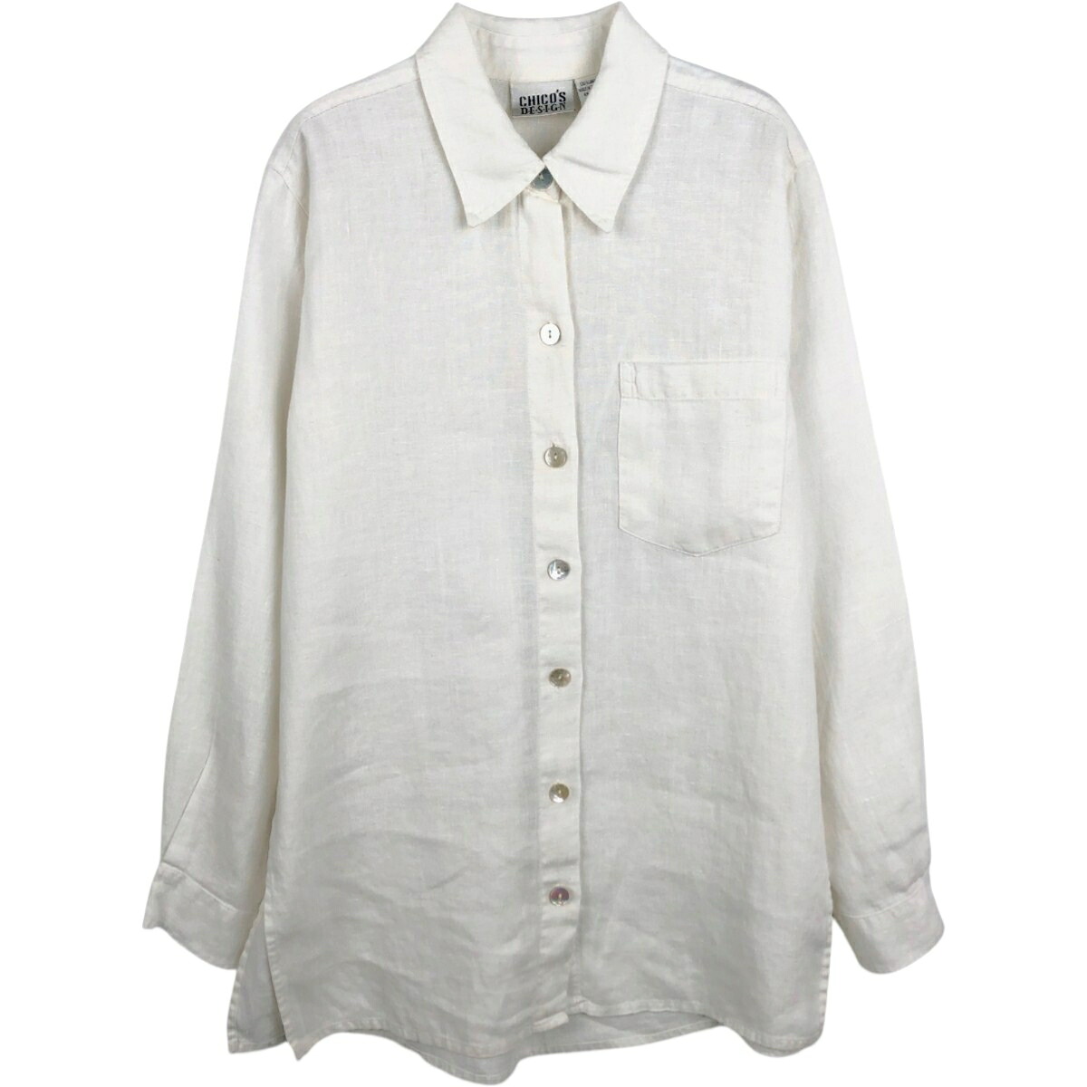CHICO'S DESIGN 長袖 リネンシャツ
