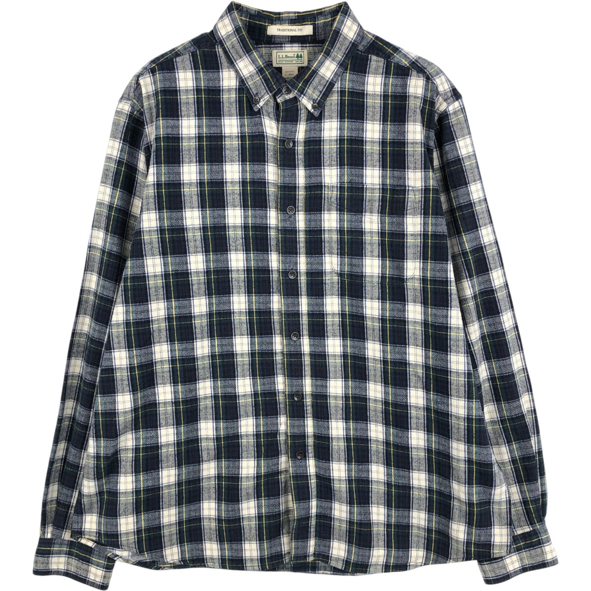 L.L.Bean/エルエルビーン TRADITIONAL FIT 長袖 ボタンダウン フランネルシャツ