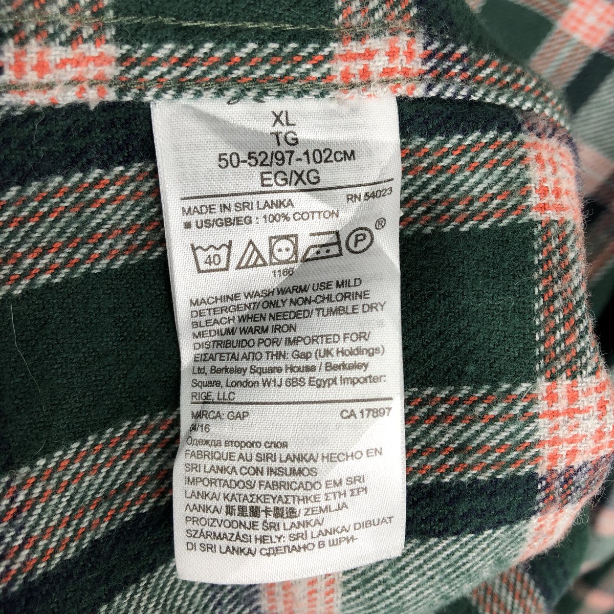 GAP/ギャップ + PENDLETON 長袖 フランネルチェックシャツ