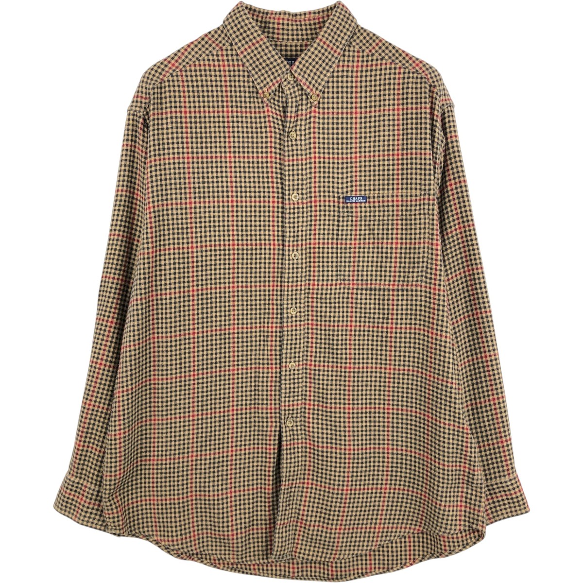 Ralph Lauren/ラルフローレン CHAPS チャップス 長袖 ボタンダウン ライトネルチェックシャツ