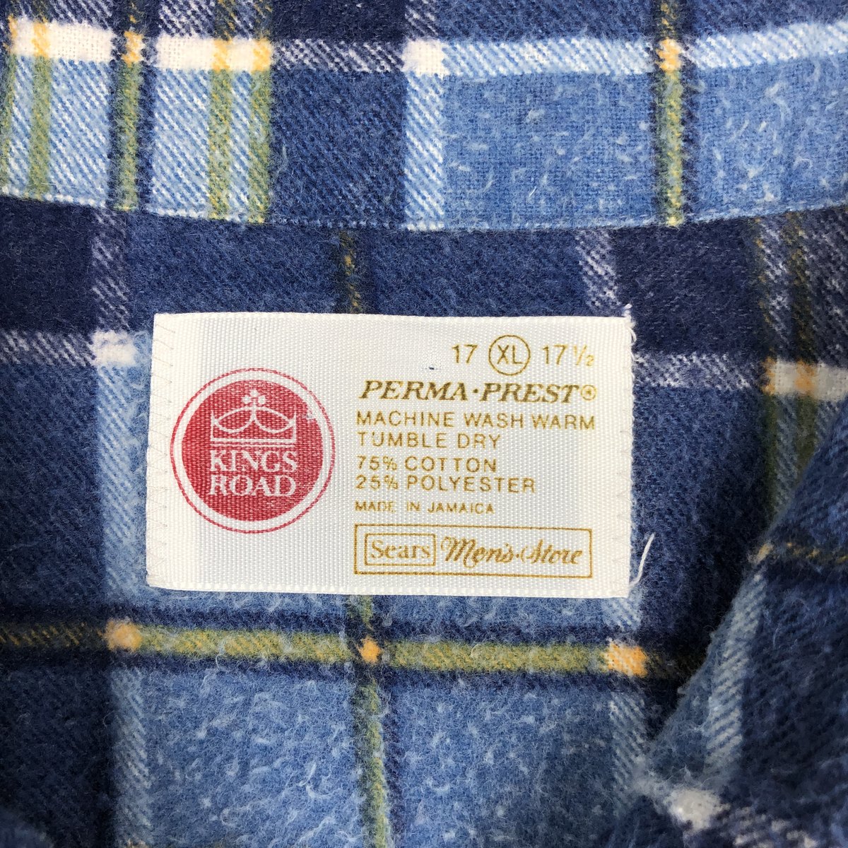 Sears/シアーズ King's Road 長袖 フランネルチェックシャツ